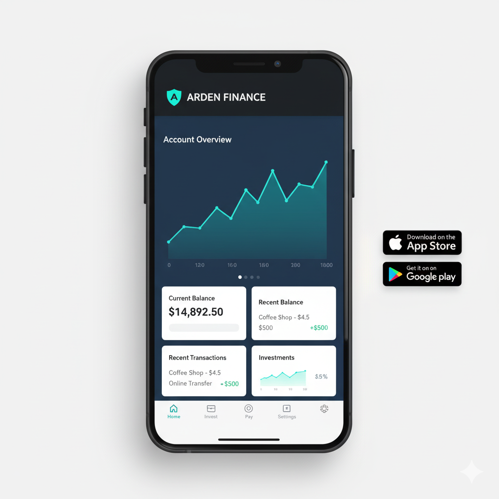 Arden Finance Mobile App Preview